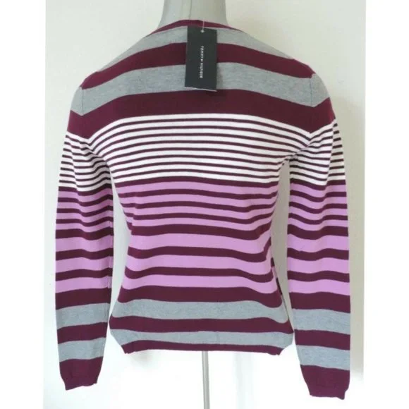 Tommy Hilfiger Women's Striped V-neck Sweater Size: XS - Picture 2 of 5